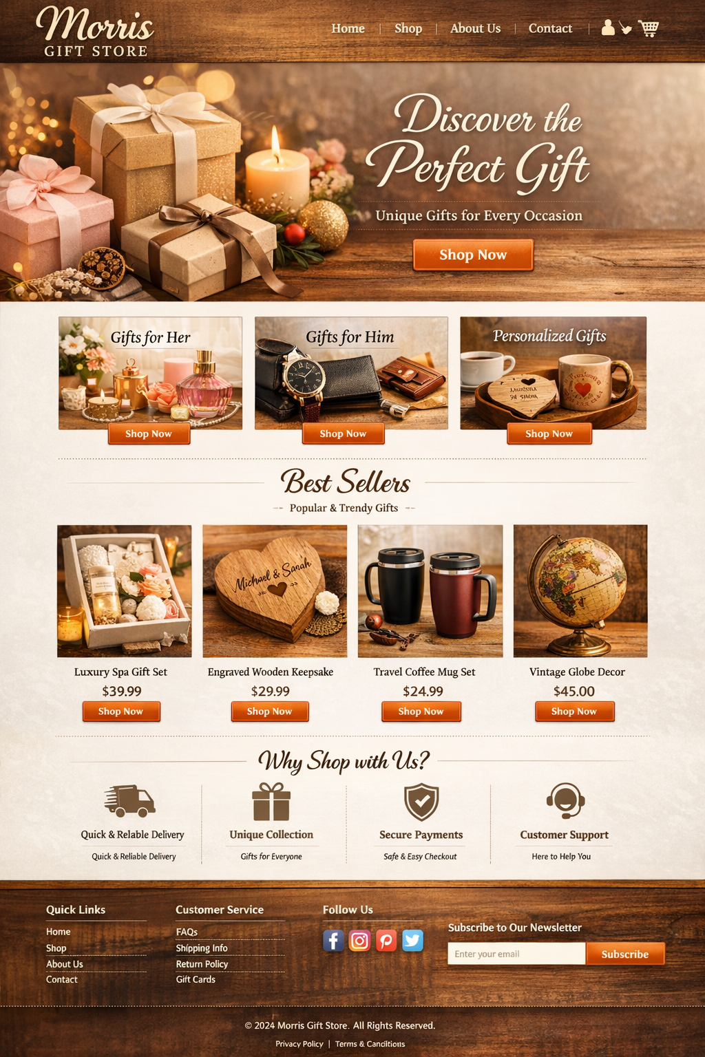 Morris Gift Store - logo design